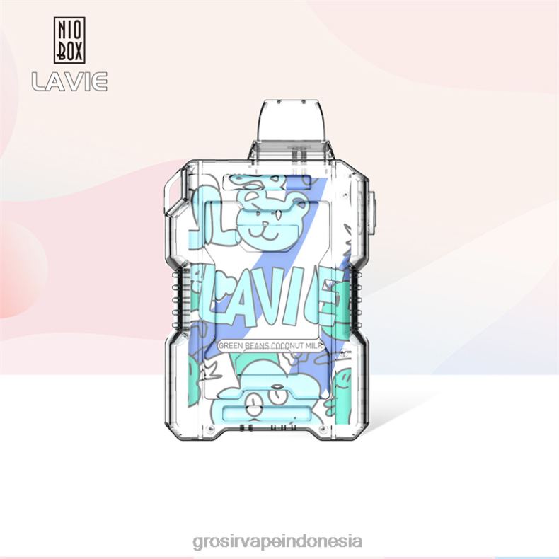 Grosir Vape Sidoarjo 228H8188 LAVIE NIO BOX 9000 isapan santan kacang hijau