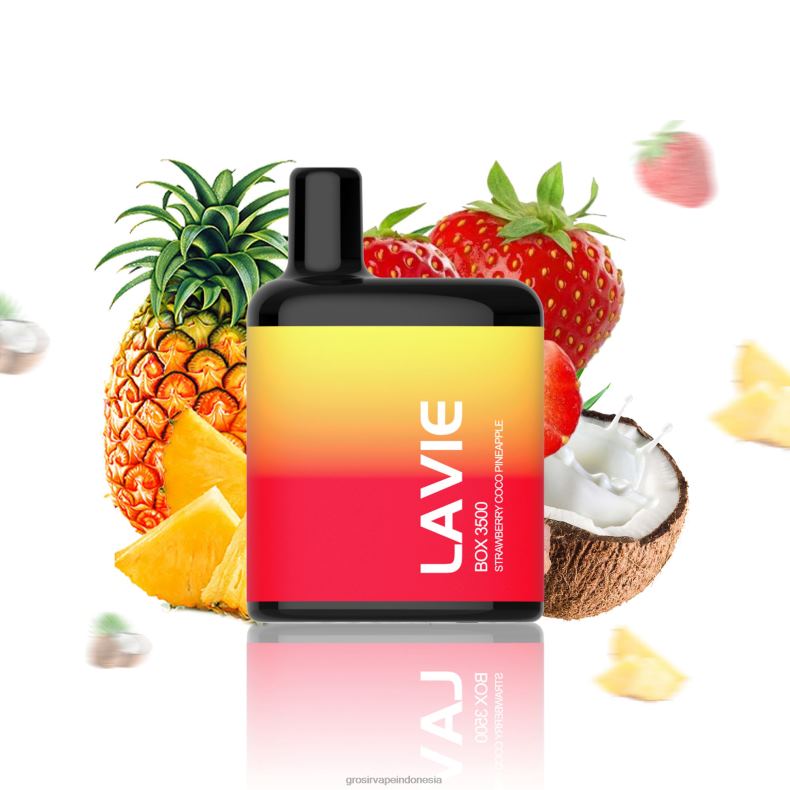 Grosir Liquid Vape 228H8207 LAVIE BOX 3500 isapan stroberi kelapa nanas
