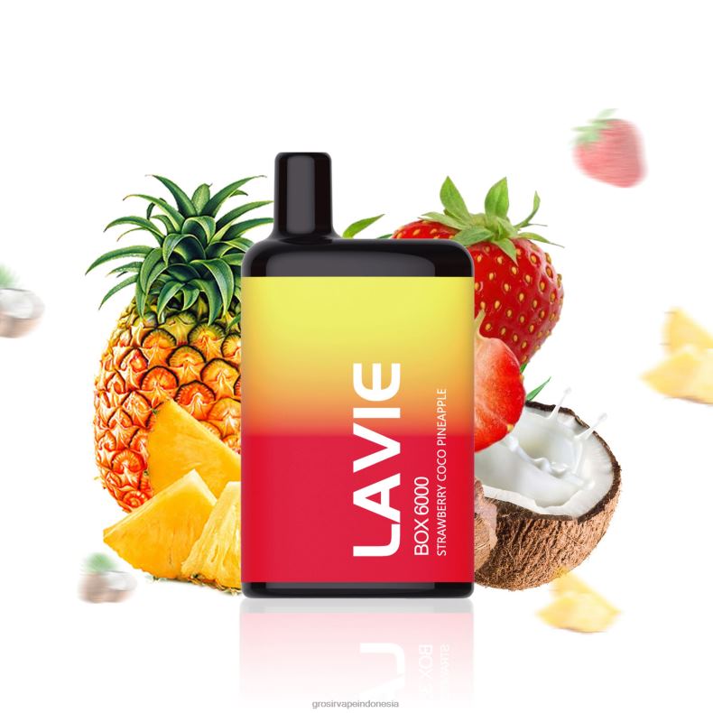 Grosir Vape Jakarta 228H8205 LAVIE BOX 6000 isapan stroberi kelapa nanas