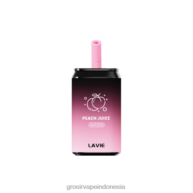 Grosir Vape Medan 228H8144 LAVIE Aurora 11000 isapan jus persik
