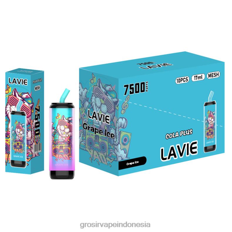 Grosir Vape Medan 228H8254 LAVIE Cola Plus 7500 isapan es anggur