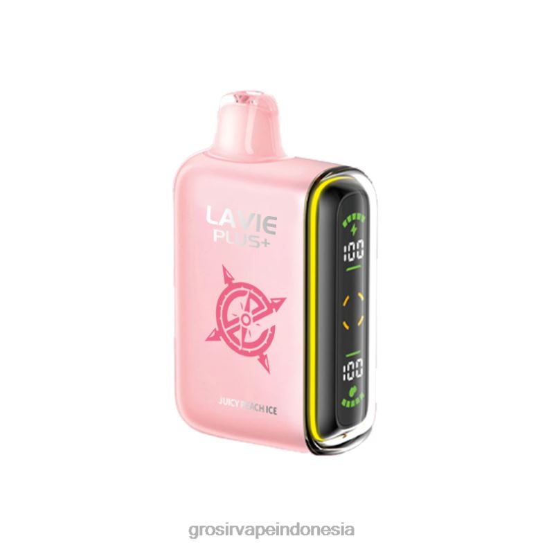 Vape Indonesia Bandung 228H899 LAVIE PLUS 15.000 isapan es buah persik yang berair