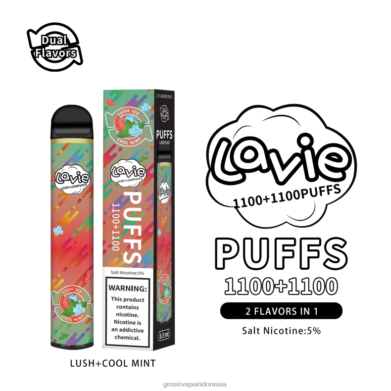 Grosir Vape Medan 228H8294 LAVIE BAR Switch 2200 isapan mint yang subur/dingin