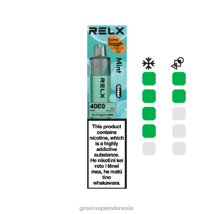 Grosir Vape Medan F6DFT4 RELX MagicGo 4000 vape sekali pakai mint (hijau)