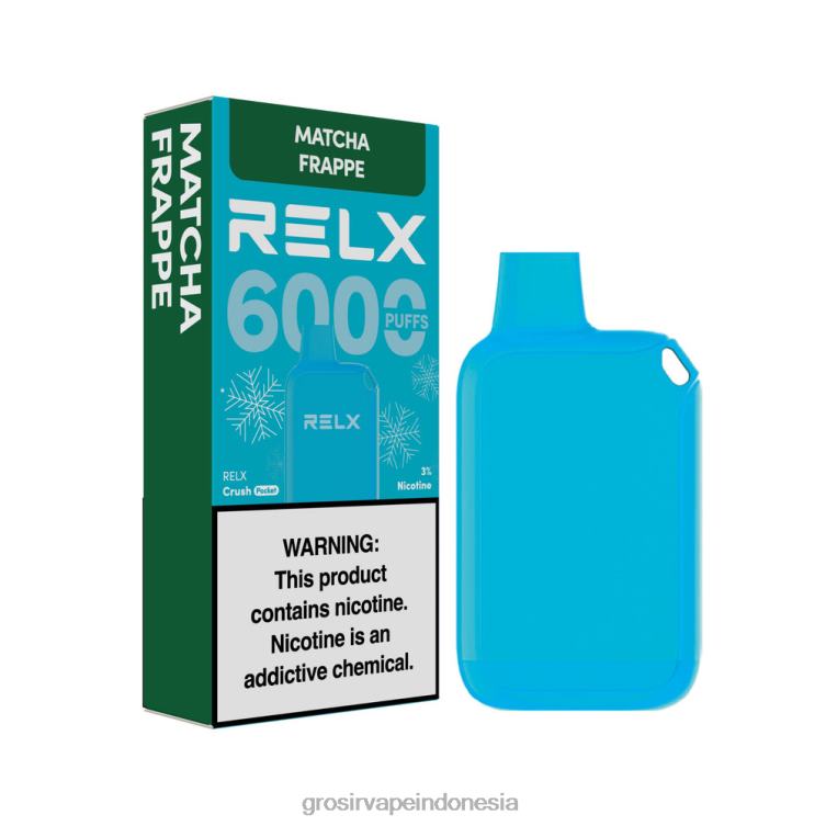 Grosir Liquid Vape F6DFT17 RELX Crush Pocket 6000 es matcha frappe