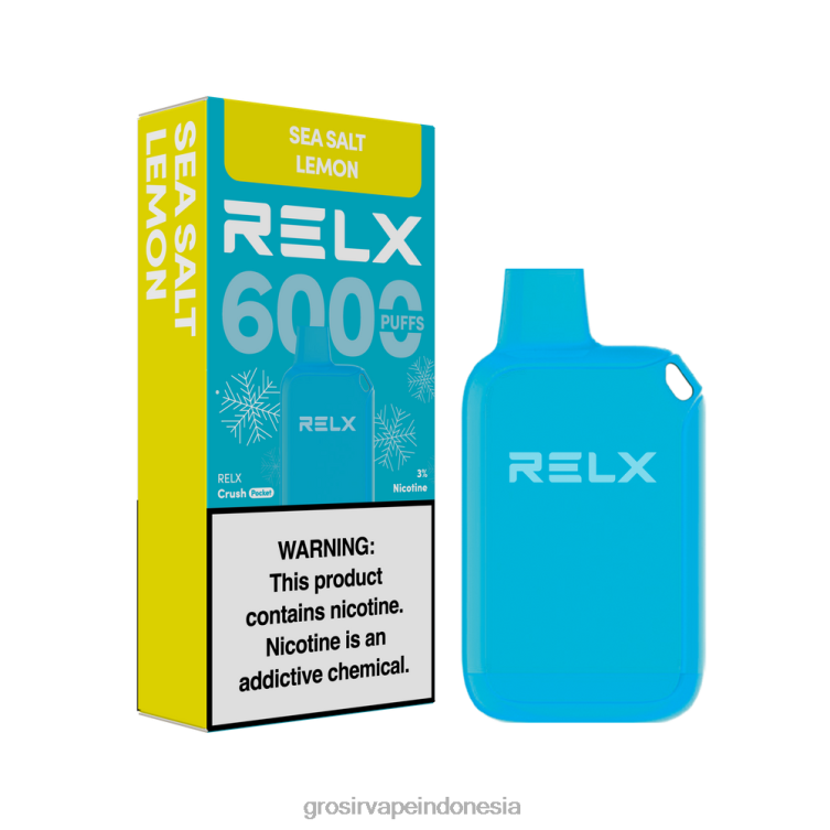 Grosir Vape Indonesia F6DFT11 RELX Crush Pocket 6000 es lemon garam laut