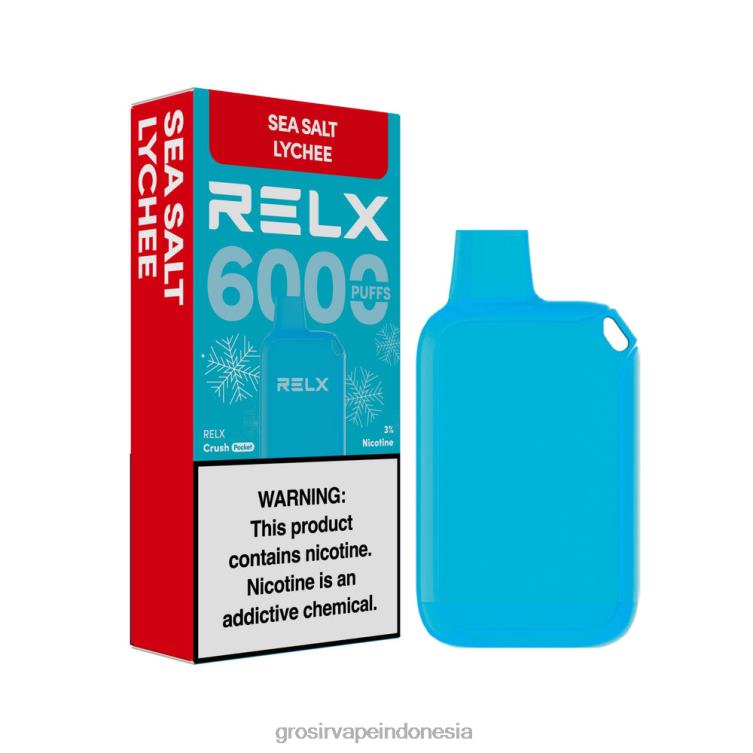 Grosir Vape Medan F6DFT14 RELX Crush Pocket 6000 es leci garam laut