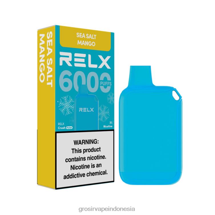 Grosir Vape Store F6DFT13 RELX Crush Pocket 6000 es mangga garam laut