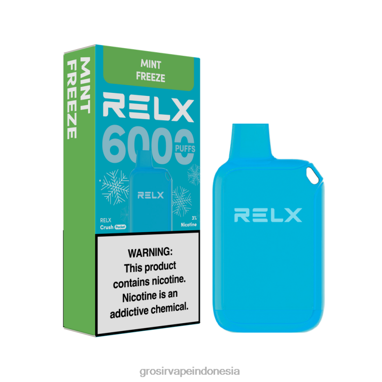 Grosir Vape Termurah F6DFT12 RELX Crush Pocket 6000 es pembekuan mint