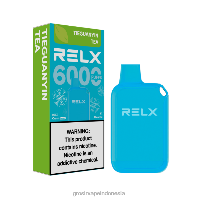 Grosir Vape Termurah F6DFT22 RELX Crush Pocket 6000 es teh tieguanyin