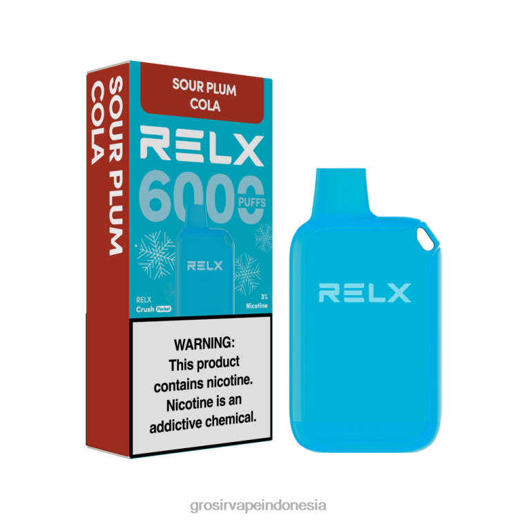 Vape Indonesia Bandung F6DFT19 RELX Crush Pocket 6000 es cola plum asam