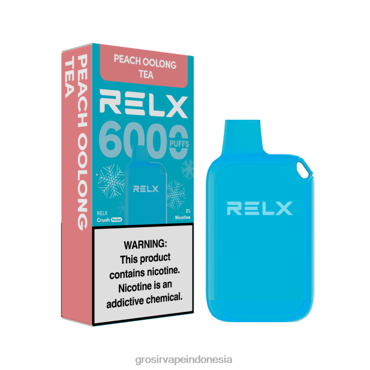 Vape Indonesia Online F6DFT10 RELX Crush Pocket 6000 es teh oolong persik