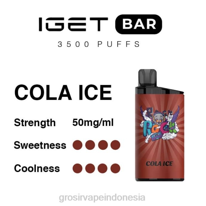 grosir vape pekanbaru | 0LVV96 es kola IGET BAR 3500 5% nikotin