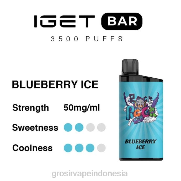 grosir vape sidoarjo | 0LVV98 es blueberry IGET BAR 3500 5% nikotin
