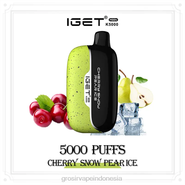 Grosir Vape Jakarta 4B045 IGET Moon k5000 es pir salju ceri
