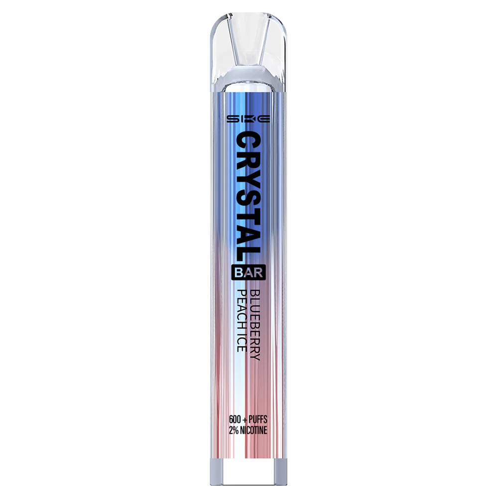 grosir liquid vape | 0LVV267 es persik blueberry SKE Crystal Bar vape sekali pakai 600 isapan