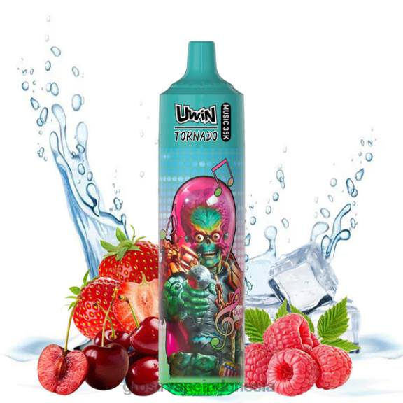 Grosir Vape Termurah BB80422 UWIN CRYSTAL 35k vape sekali pakai es stroberi raspberry ceri