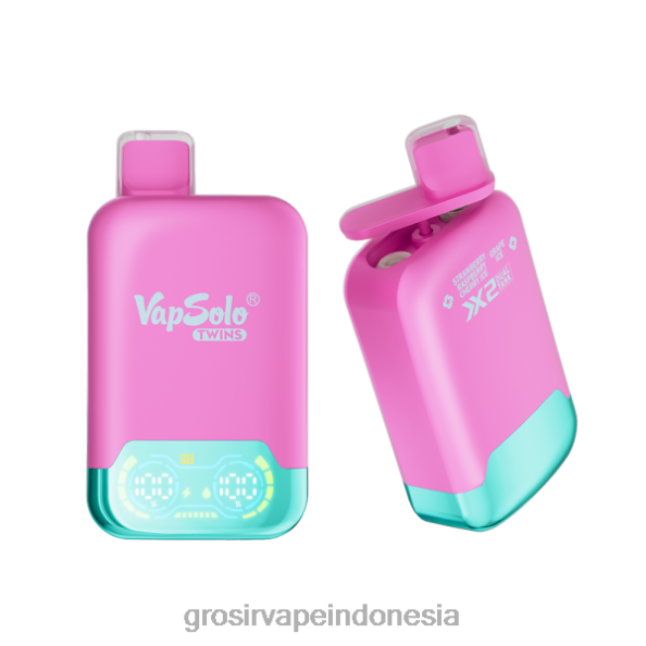 Grosir Liquid Vape J22J2127 Vapsolo TWINS vape sekali pakai es ceri raspberry stroberi & es anggur
