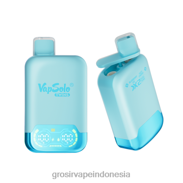 Grosir Vape Indonesia J22J2121 Vapsolo TWINS vape sekali pakai es blueberry & ceri bersoda