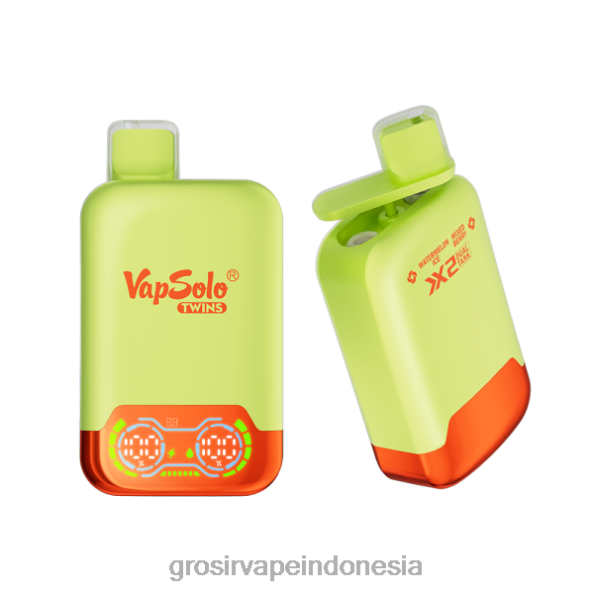 Grosir Vape Sidoarjo J22J2128 Vapsolo TWINS vape sekali pakai es semangka & beri campur