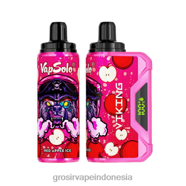 Grosir Vape Pekanbaru J22J2136 Vapsolo VIKING vape sekali pakai es apel merah