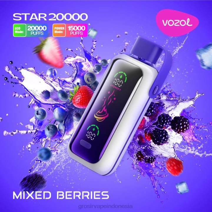 VOZOL STAR 20.000 buah beri campur 32NB14 Grosir Vape Medan