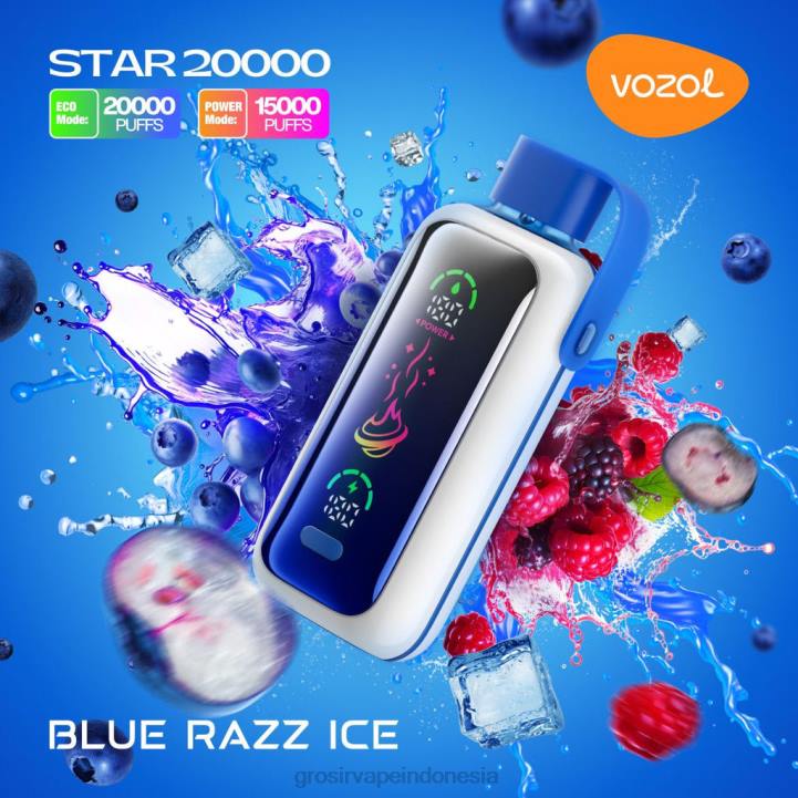 VOZOL STAR 20.000 es razz biru 32NB4 Grosir Vape Medan