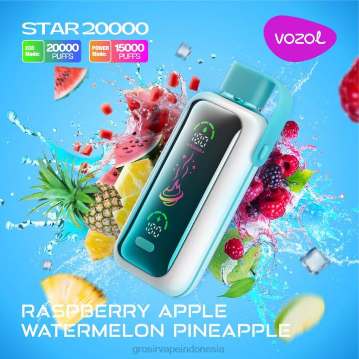 VOZOL STAR 20.000 nanas semangka apel raspberry 32NB18 Grosir Vape Sidoarjo